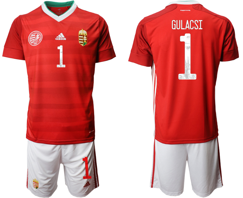 Men 2021 European Cup Hungary red home #1 Soccer Jersey